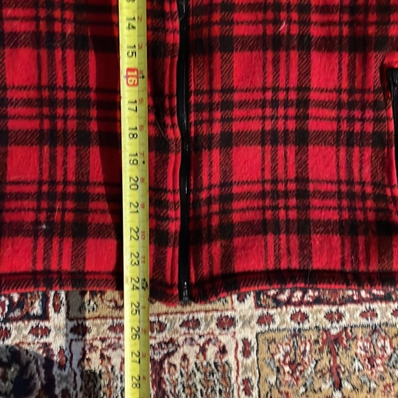 Vintage Wool plaid coat with teddy lining shirt coat Shacket - Picture 7 of 8